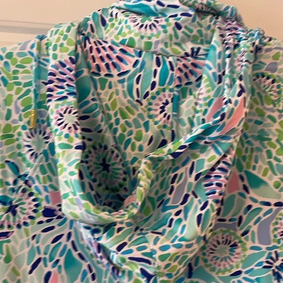 NWT!! Lilly Pulitzer popover Blue Ibiza - Picture 7 of 10